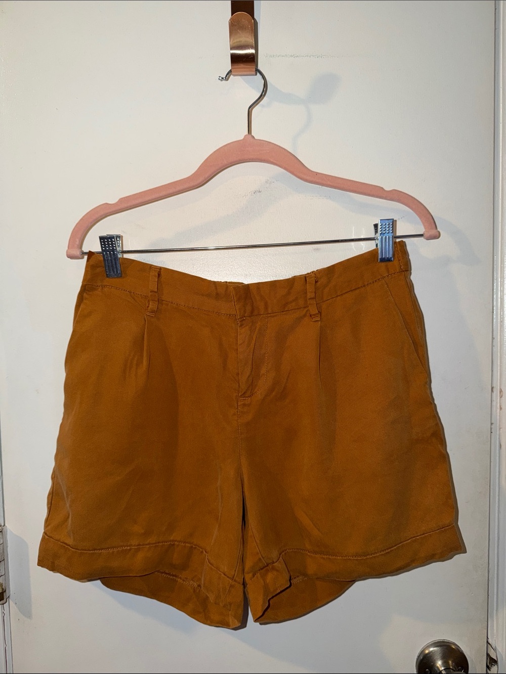 Old Navy Mustard Shorts - High-Rise Casual Bermudas